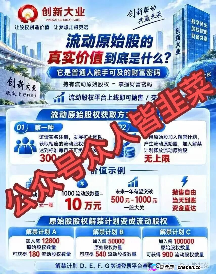 紧急预警|“创新大业”:你的“流动股权”,是操盘手逃跑的倒计时(1) 紧急预警|“创新大业”:你的“流动股权”,是操盘手逃跑的倒计时(1)
